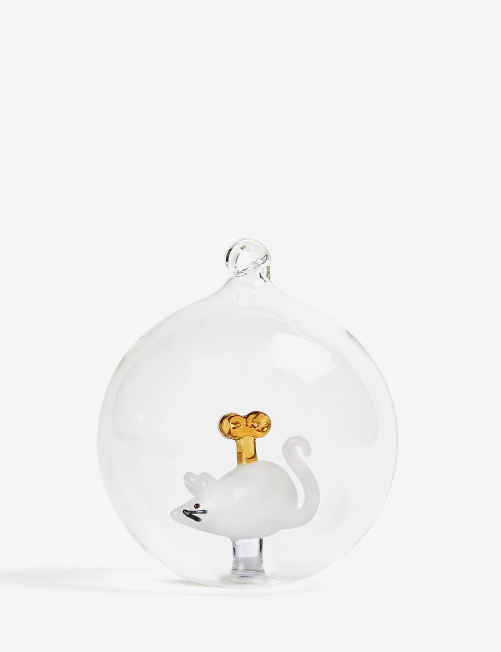 White mouse christmas ball