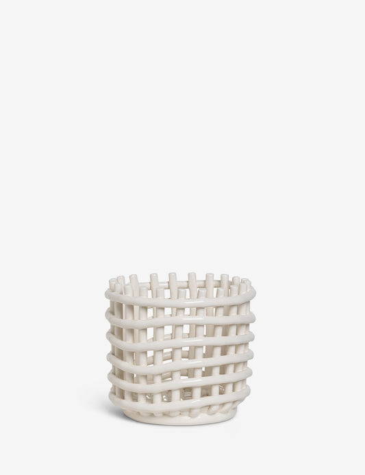 CERAMIC BASKET BLUE