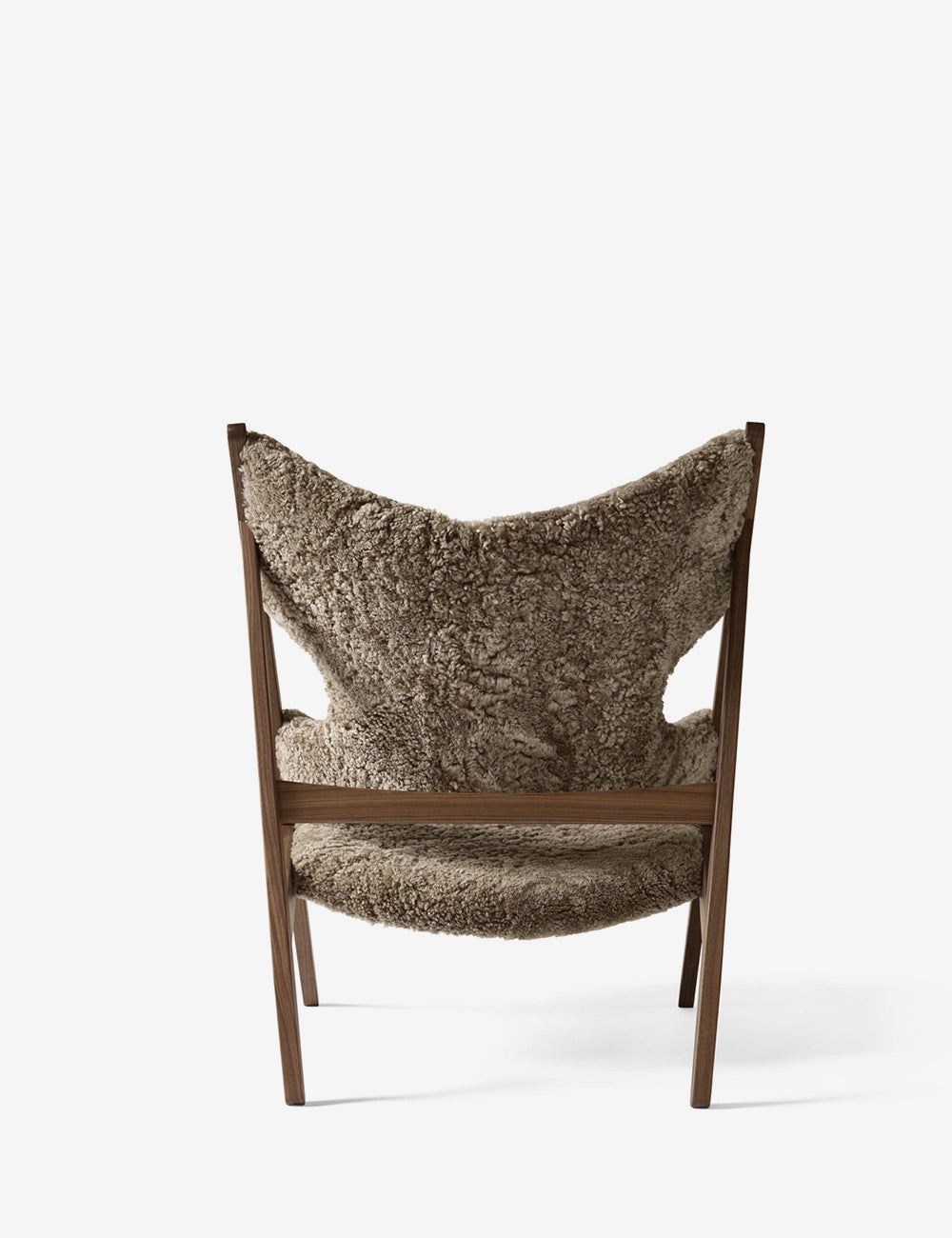 knitting lounge chair sheepskin
