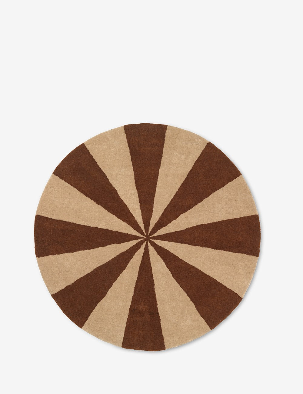 arch dark brick tufted rug