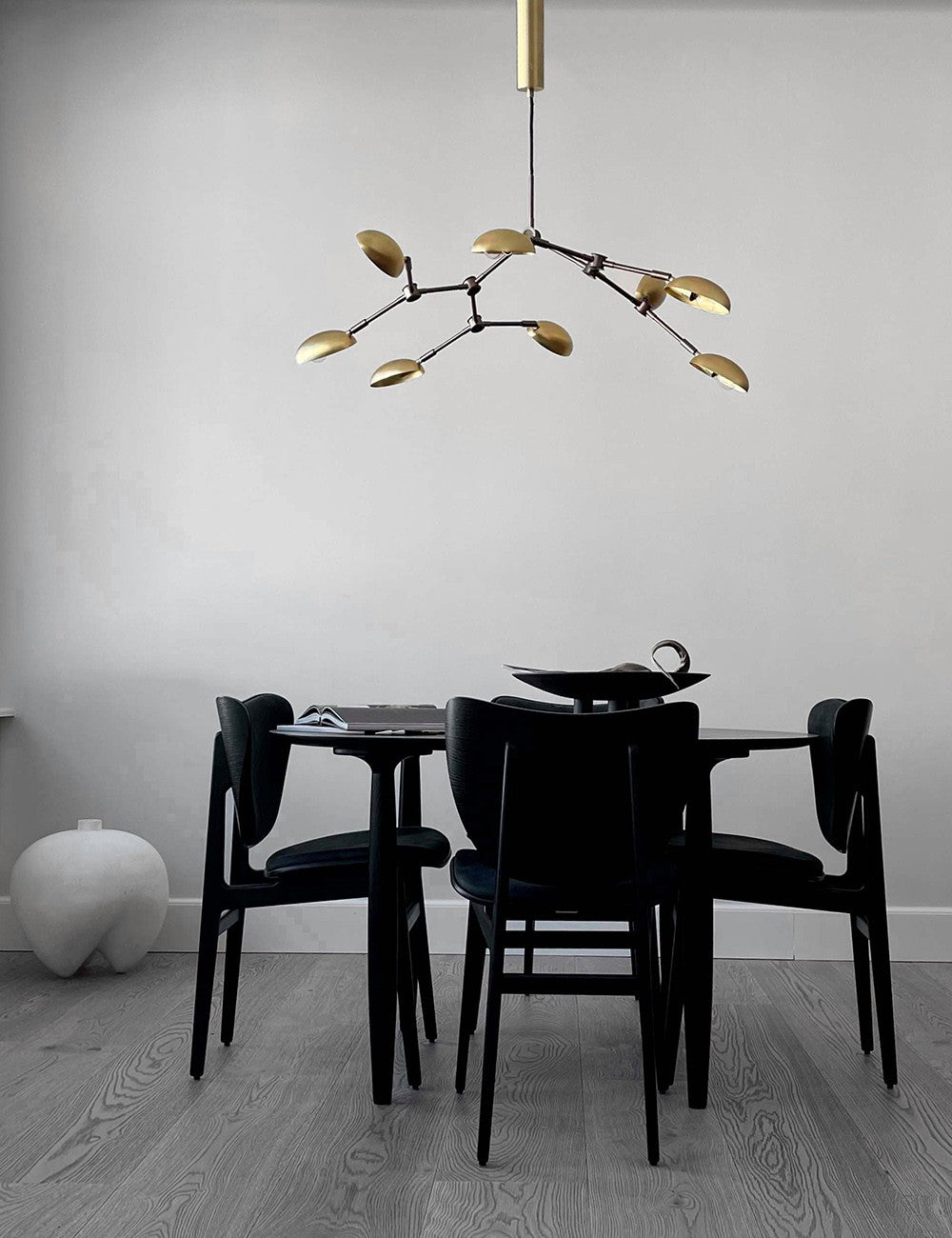drop chandelier mini brass