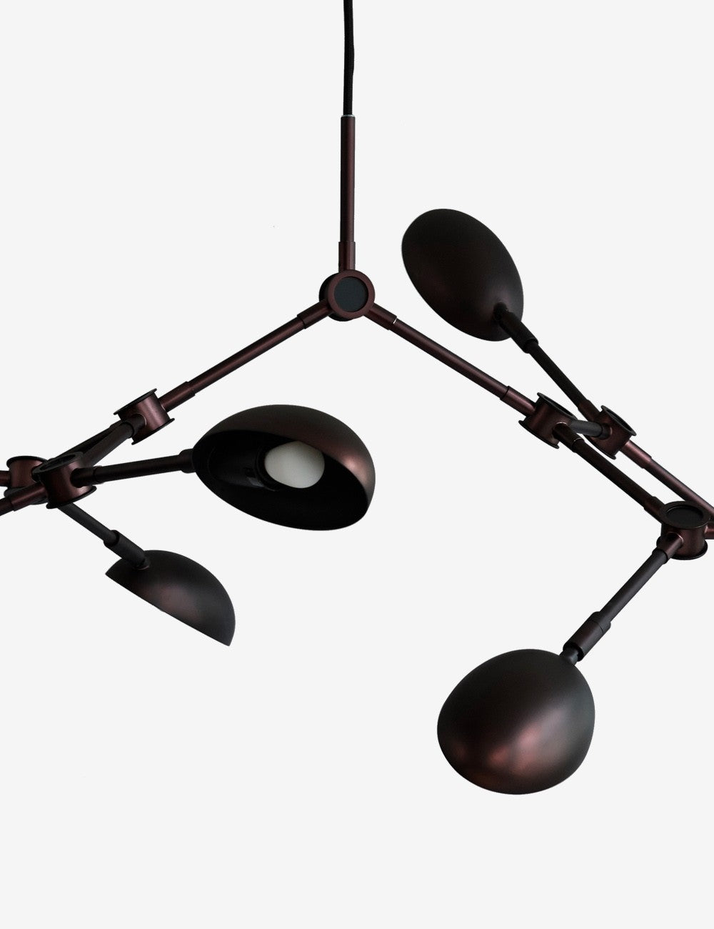 drop chandelier mini burned black