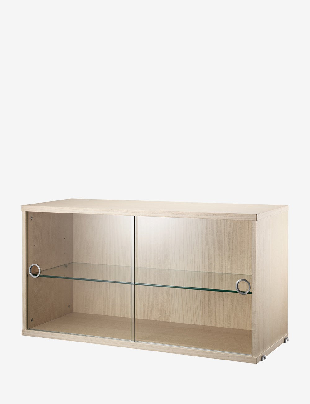 vitrine à portes coulissantes en verre