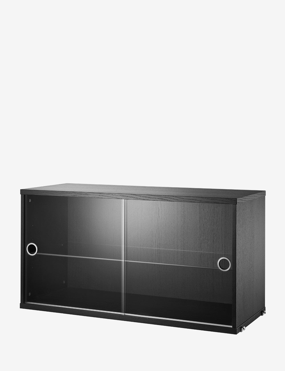 vitrine à portes coulissantes en verre