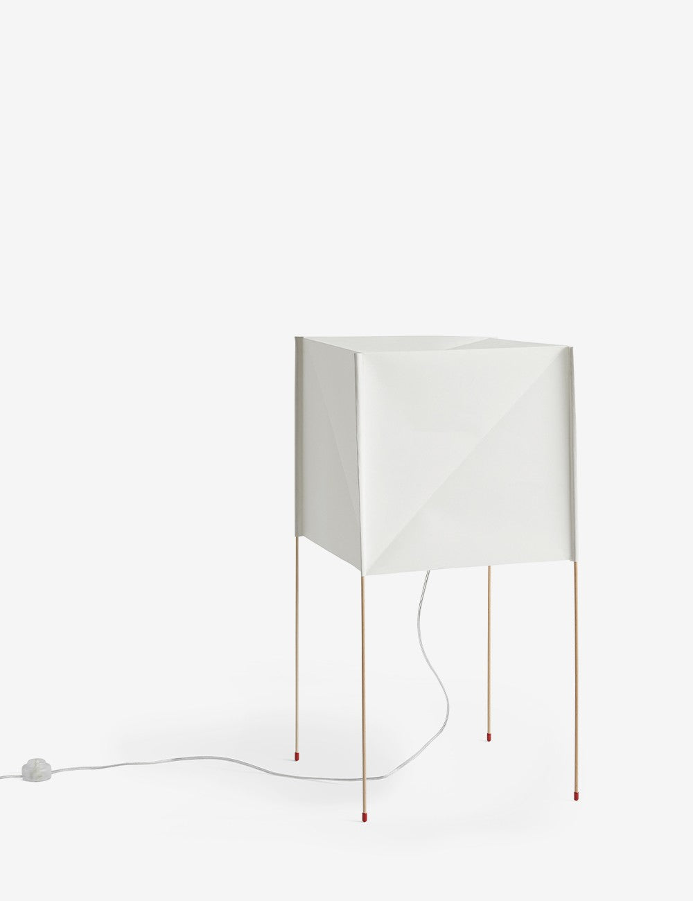 lampada da terra a cubo di carta