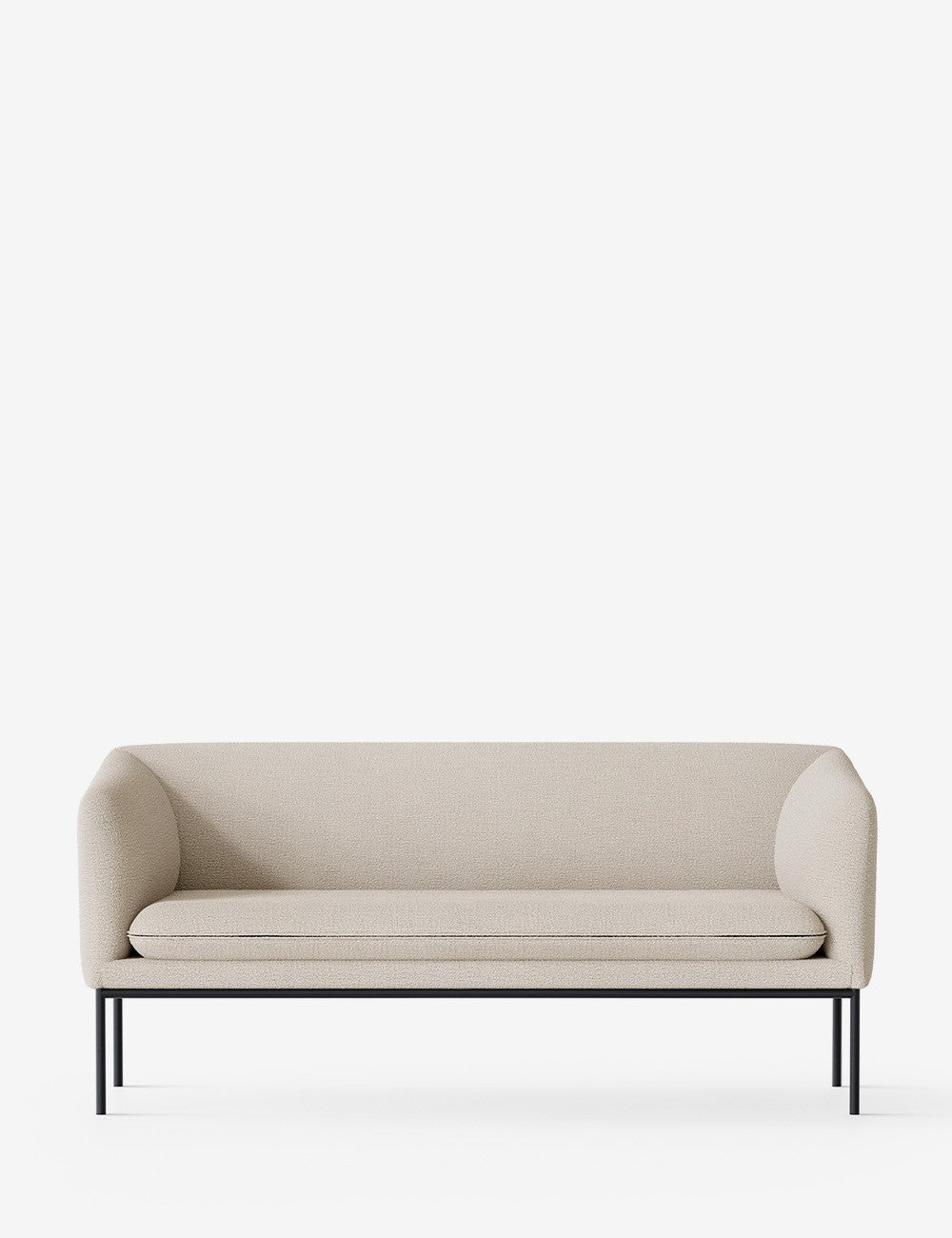 turn sofa 2-seater black