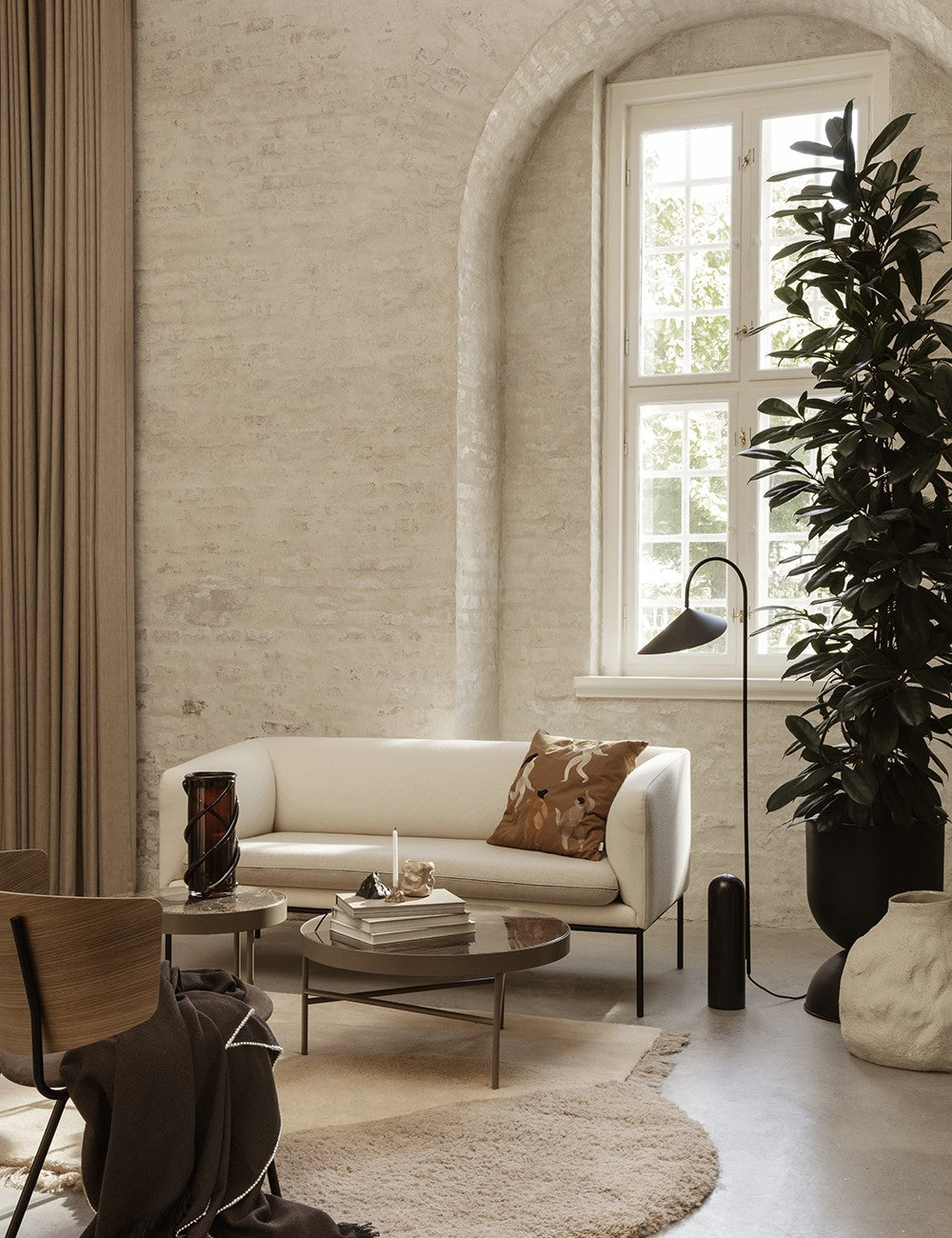 turn sofa 2-seater black