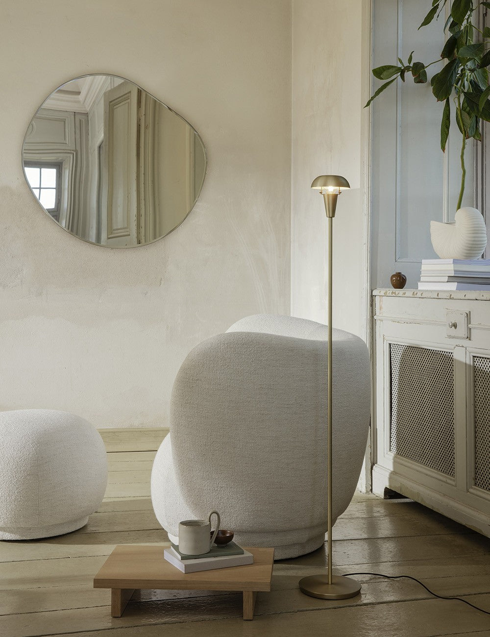 poltrona lounge bouclé ricca