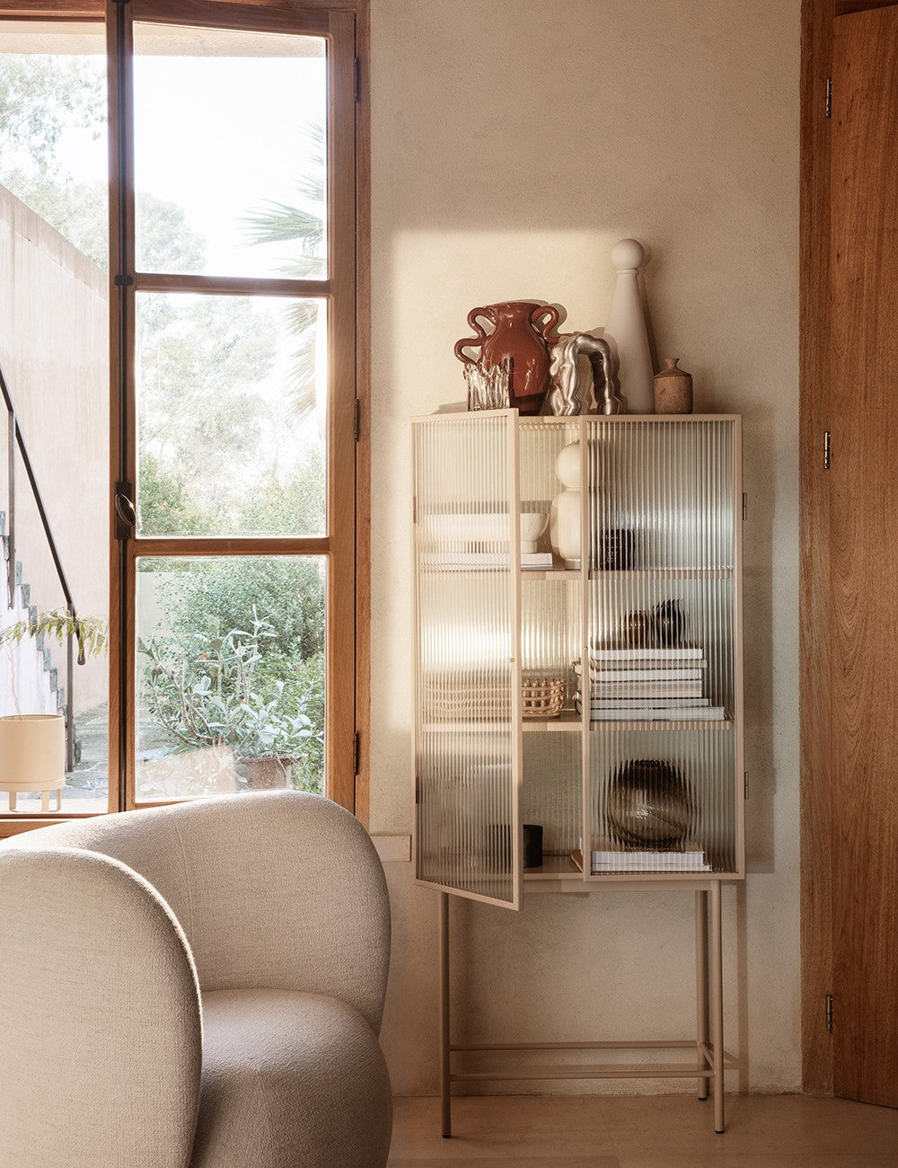 poltrona lounge bouclé ricca