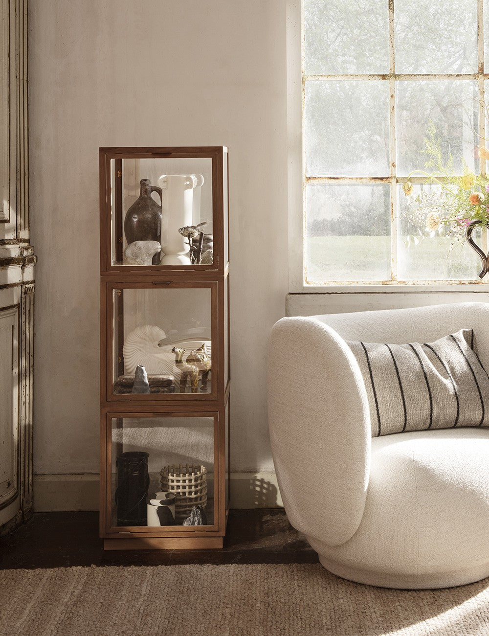 poltrona lounge bouclé ricca