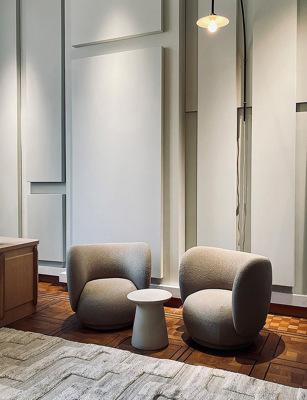 poltrona lounge bouclé ricca