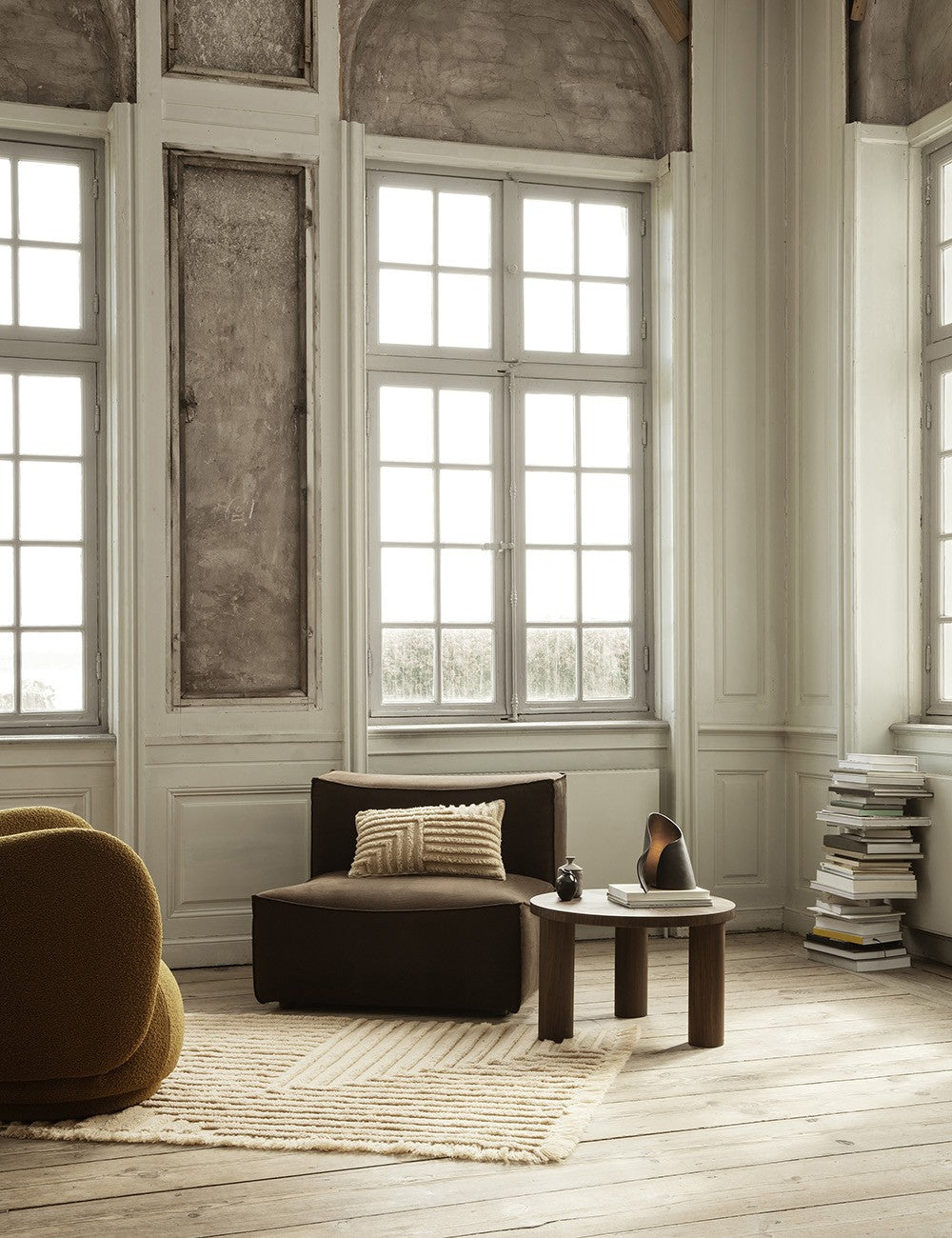 poltrona lounge rico in lana bouclé