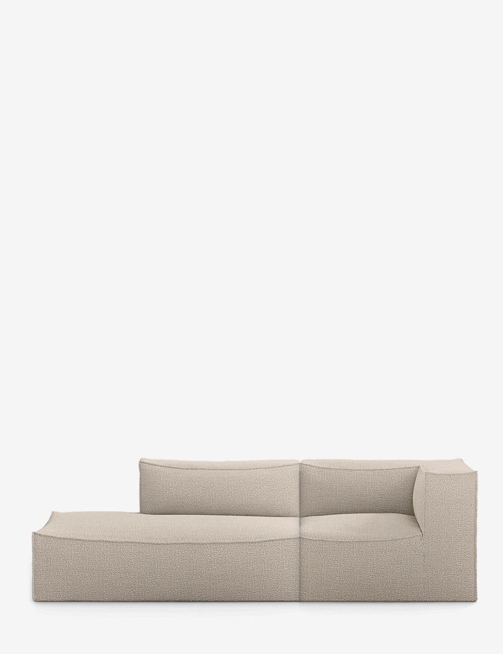 catena canapé laine bouclé peigne 3 droite