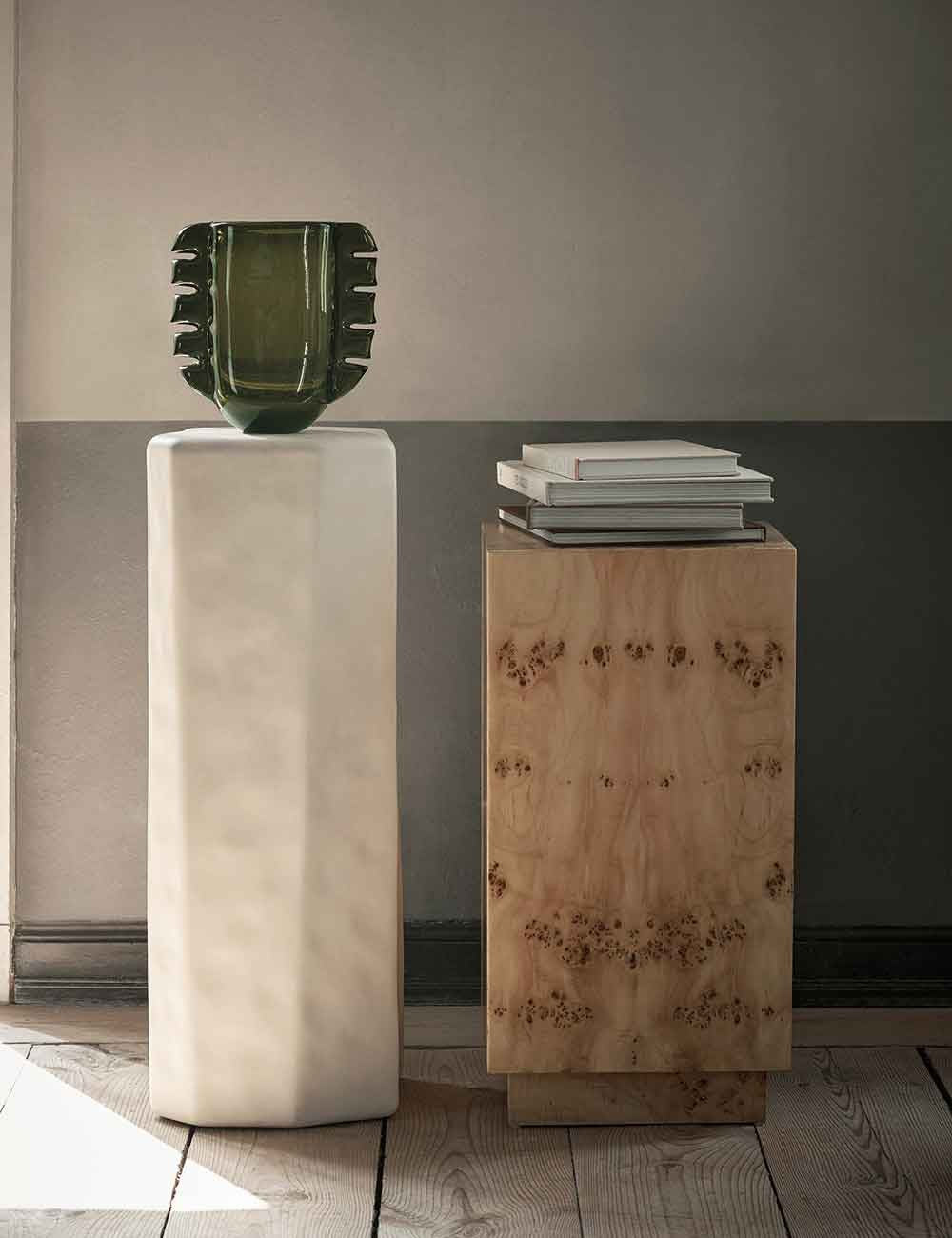 burl side table