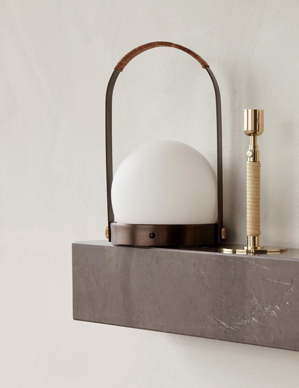 carrie lamp brass