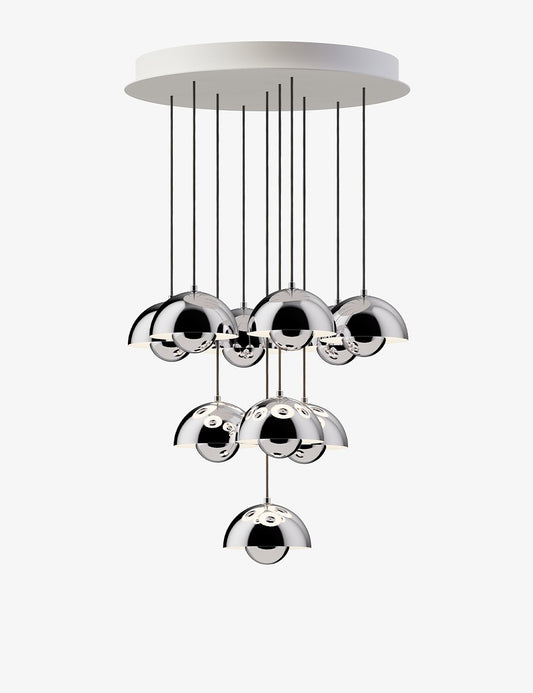 FLOWERPOT CHANDELIER VP1, 10 PENDANTS