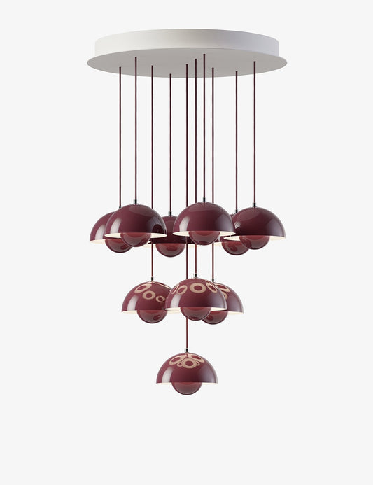 FLOWERPOT CHANDELIER VP1, 10 PENDANTS