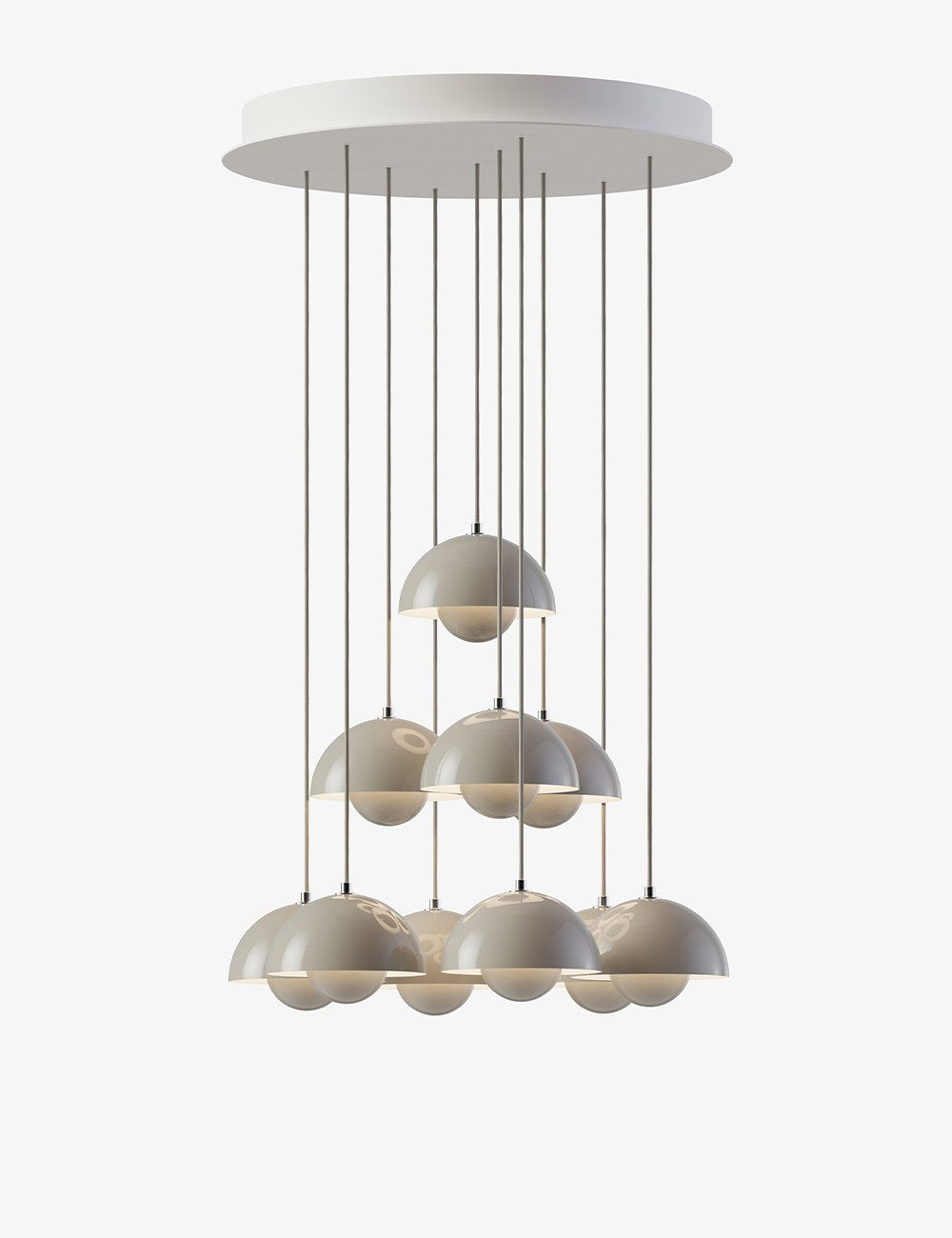 FLOWERPOT CHANDELIER VP1, 10 PENDANTS