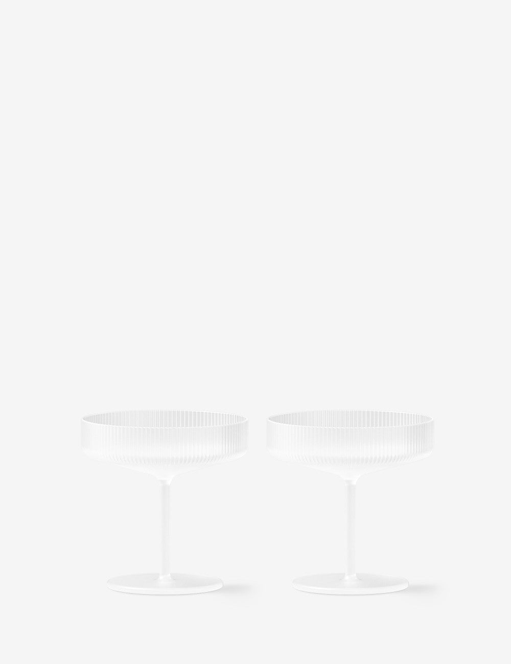 RIPPLE CHAMPAGNE SAUCERS 2 SET