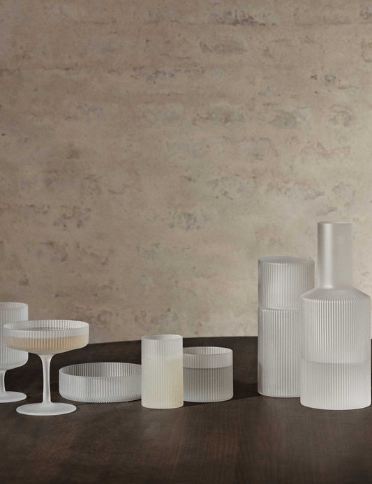 RIPPLE CHAMPAGNE SAUCERS 2 SET