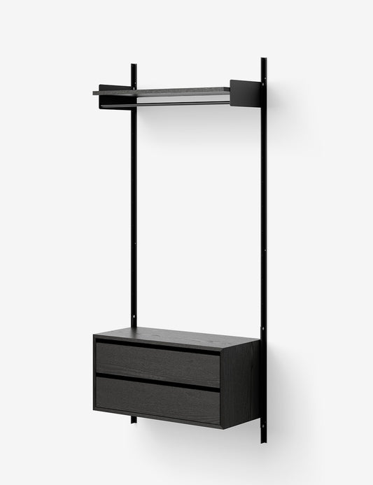 NEW WORKS WARDROBE SHELF CABINET w. DRAWERS