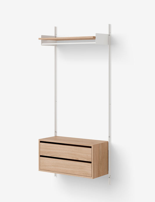 NEW WORKS WARDROBE SHELF CABINET w. DRAWERS