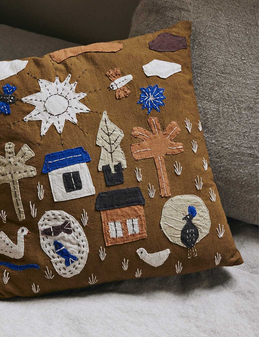 village quilted cushion