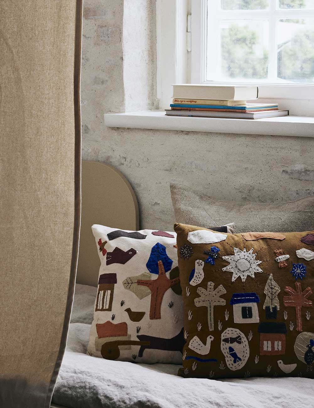 village quilted cushion