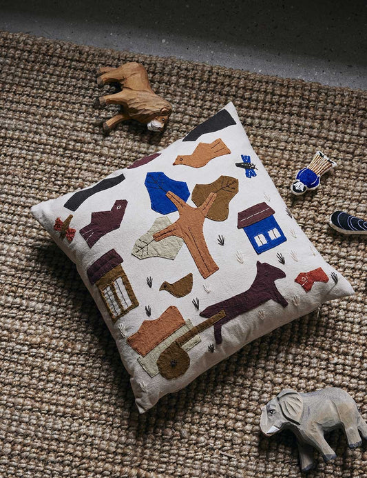 village quilted cushion