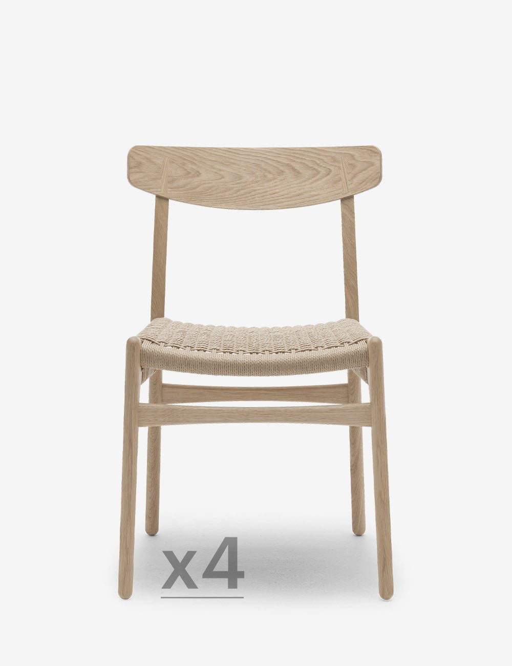 CH23 CHAIR WHITE OIL OAK 4 SET