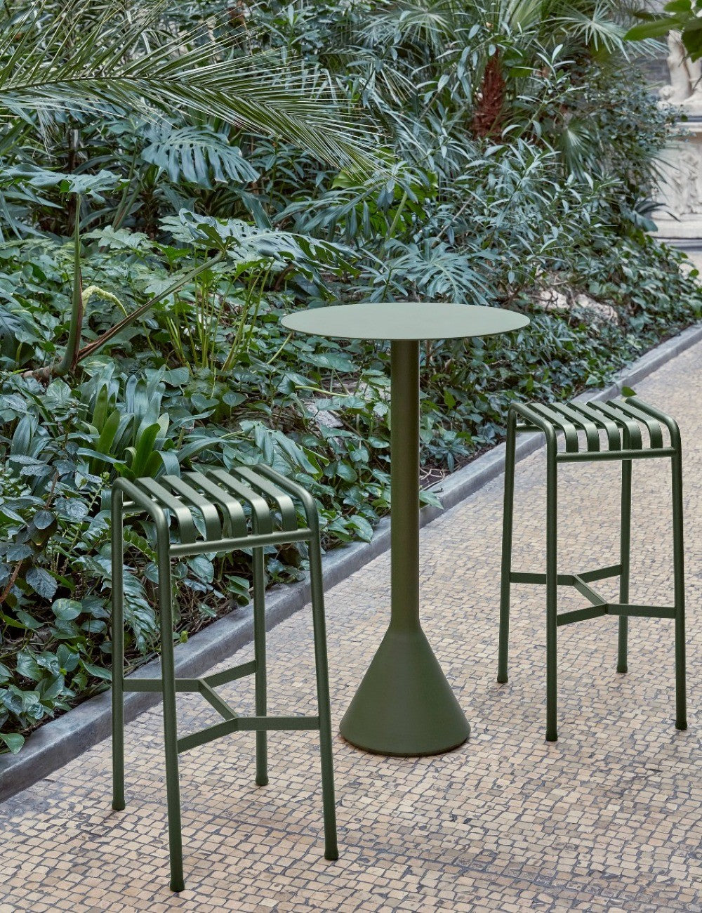 tavolo conico palissade rotondo alto