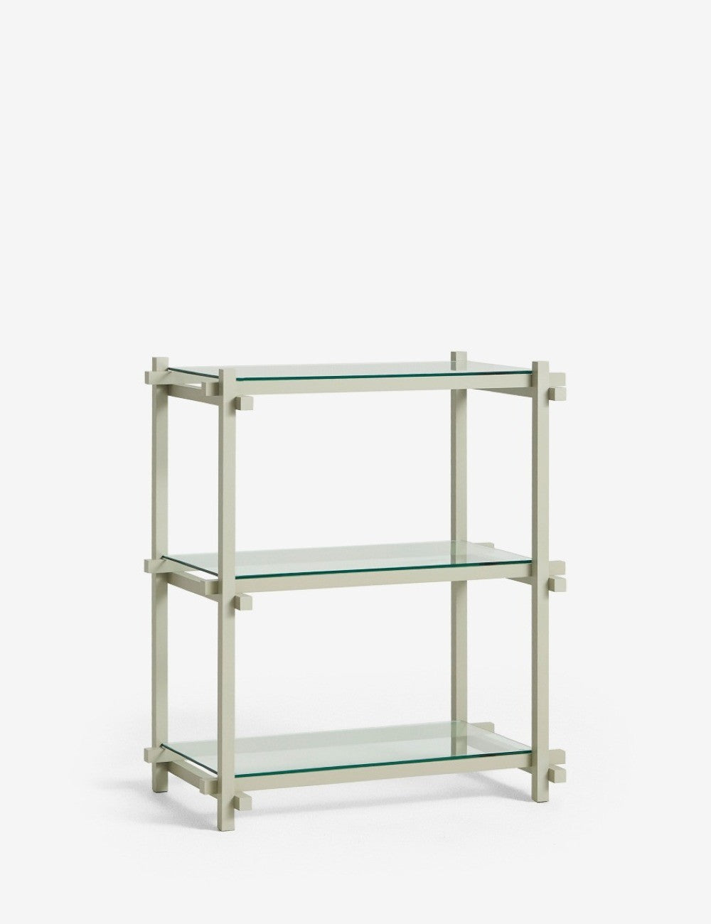 colonna di scaffalatura in legno bassa