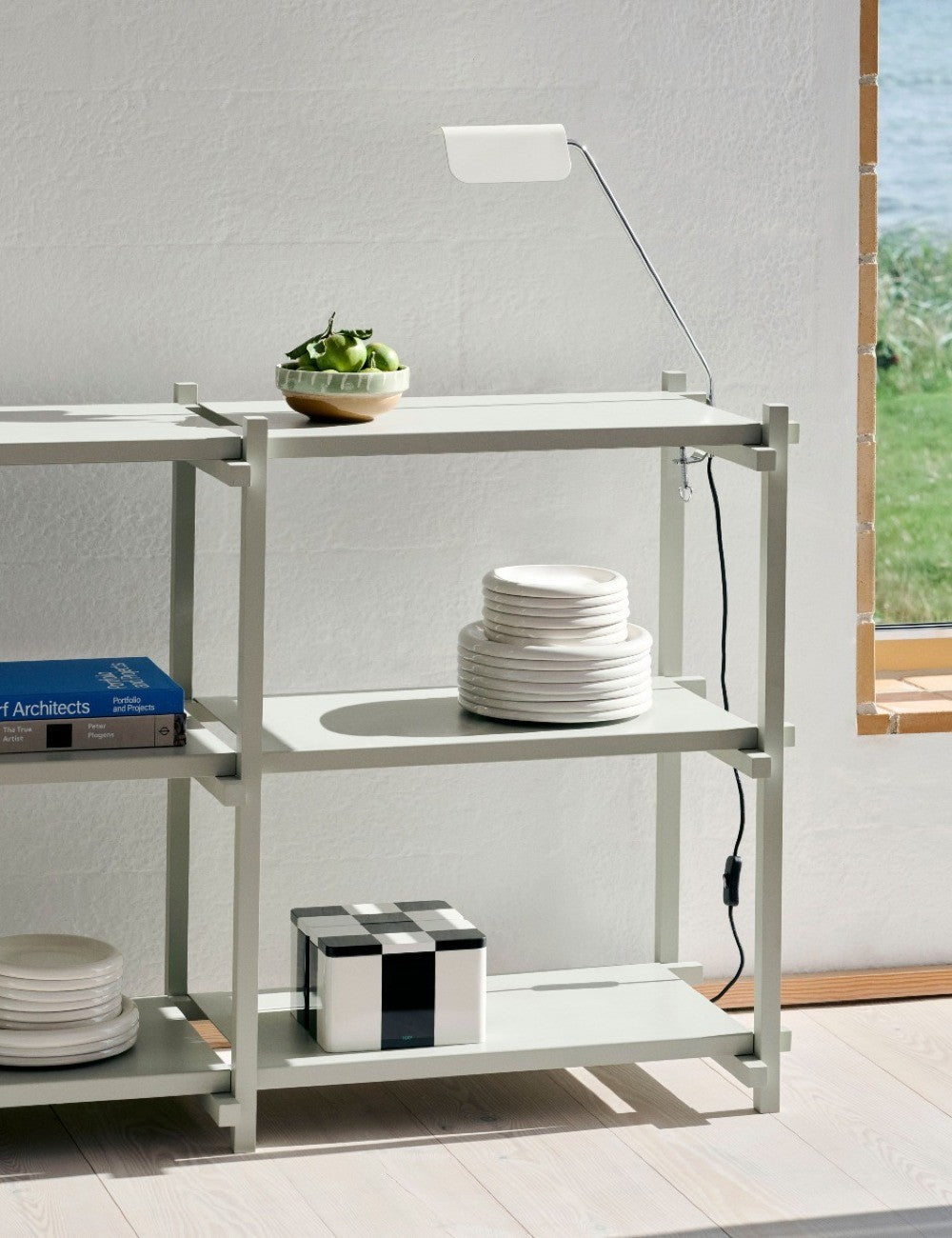 scaffalatura in legno bassa