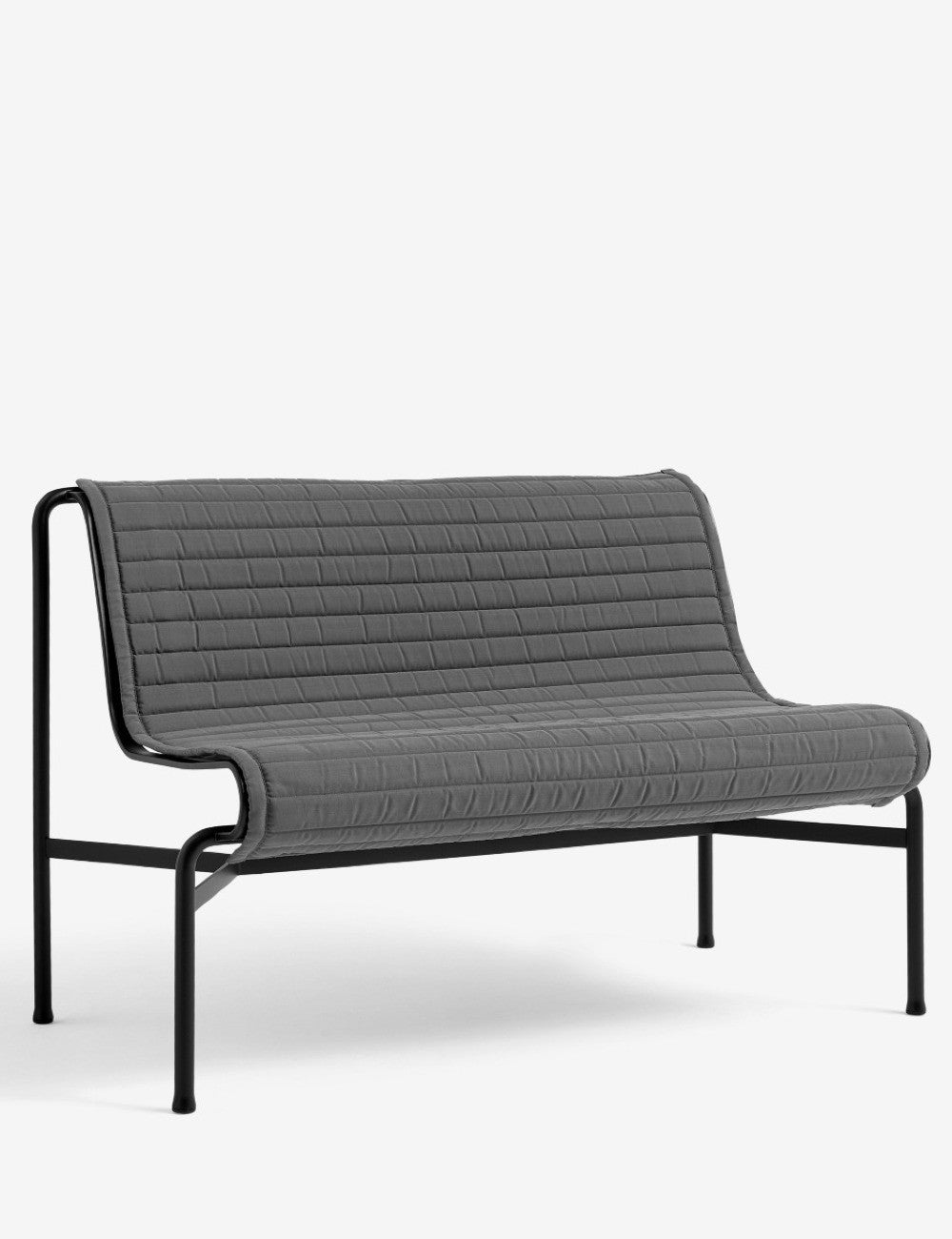 panca da pranzo con cuscino trapuntato a palizzata