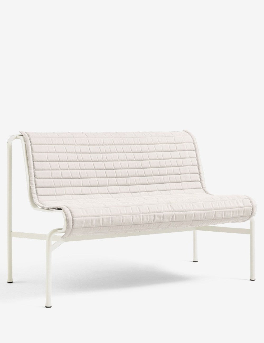 panca da pranzo con cuscino trapuntato a palizzata