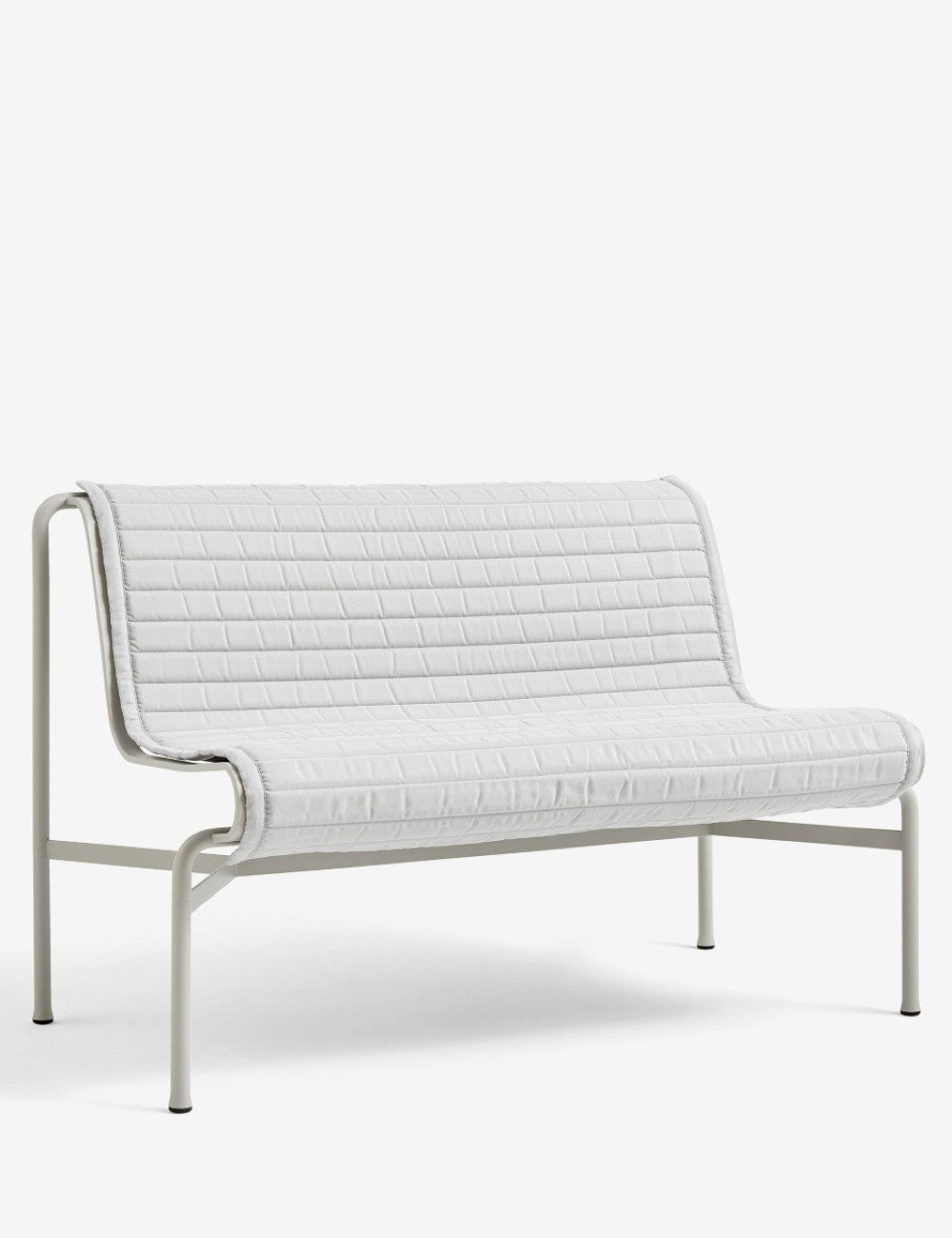 panca da pranzo con cuscino trapuntato a palizzata