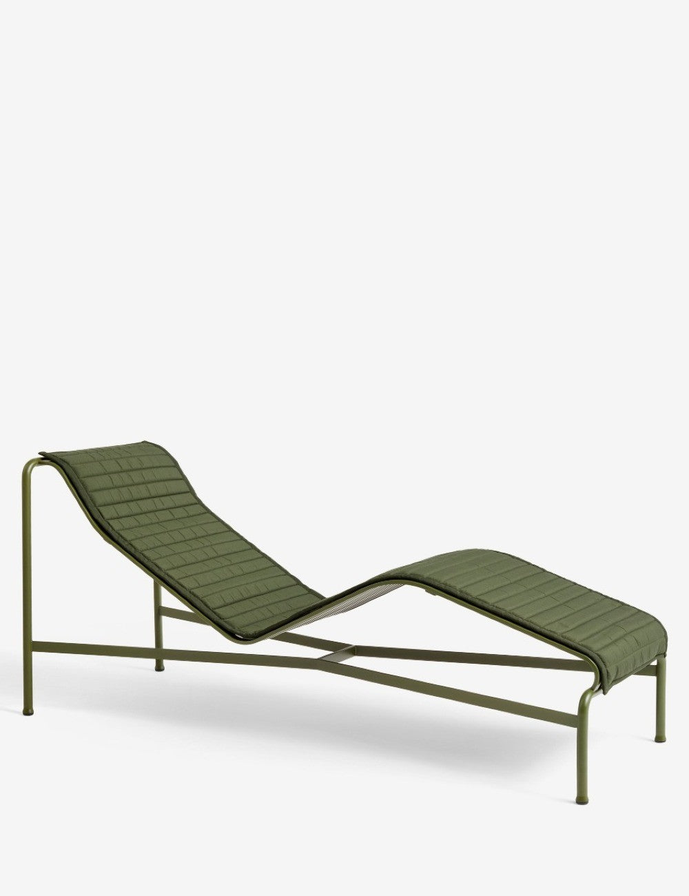 chaise longue palissade à coussin matelassé