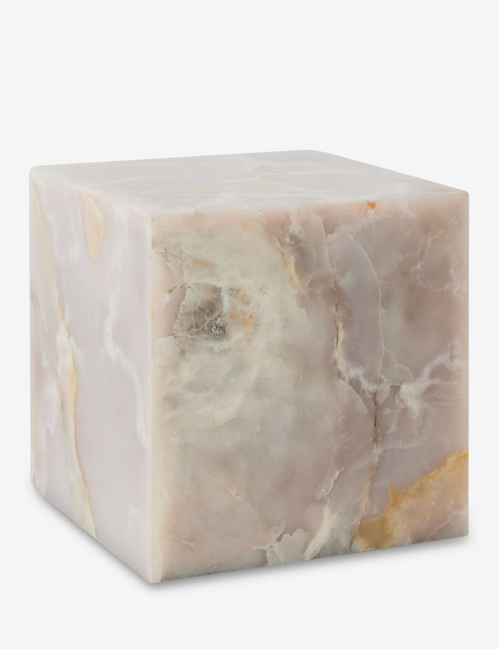 pink onyx block table