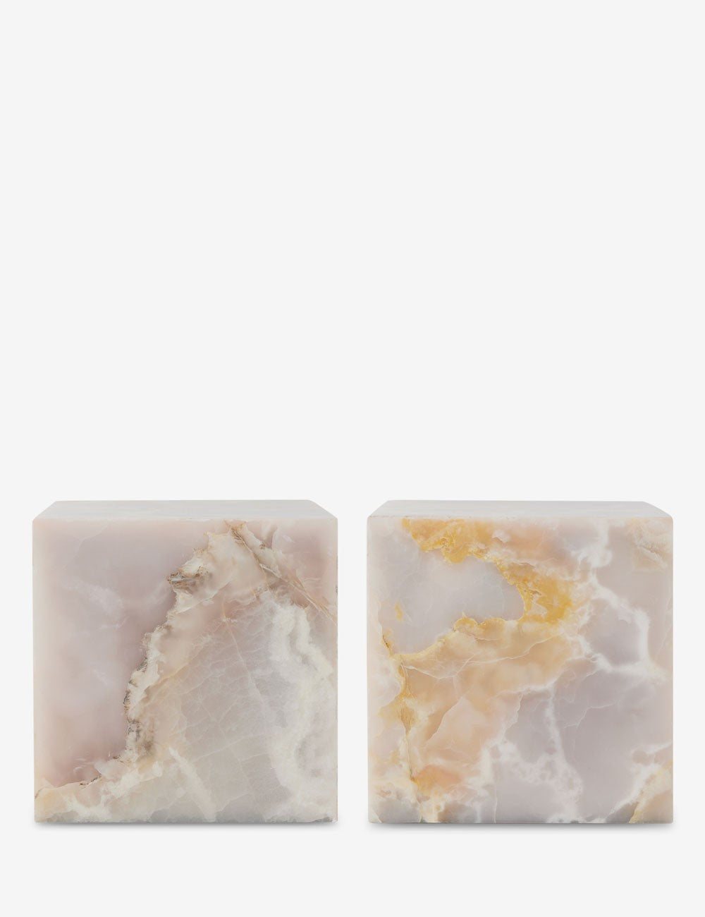 pink onyx block table