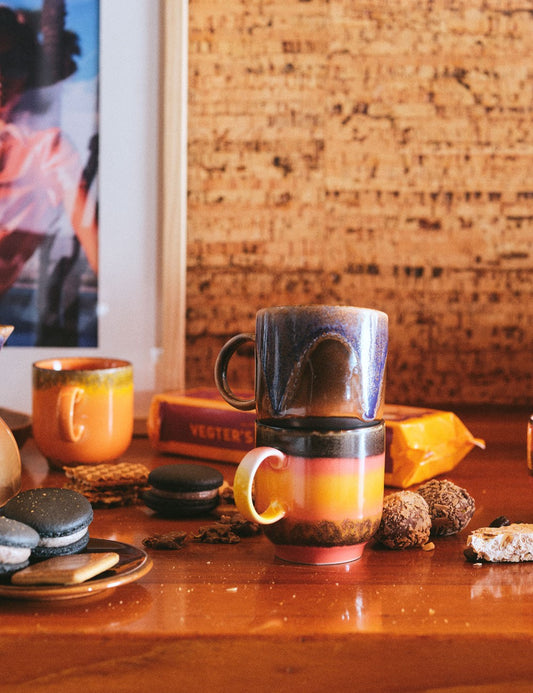 70s CERAMICS CAFÉ MUGS 4 SET