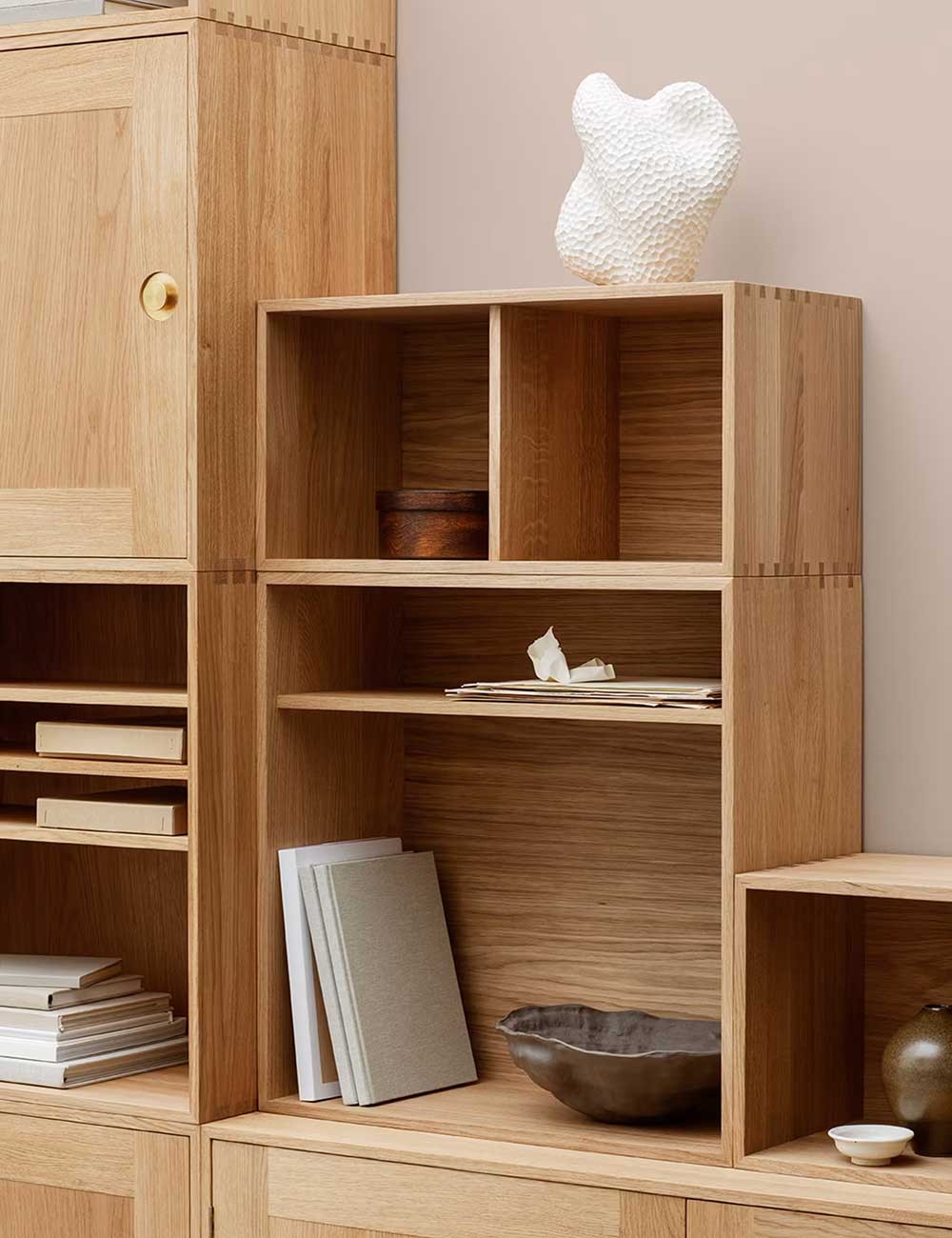 fk63 deep bookcase & drawers