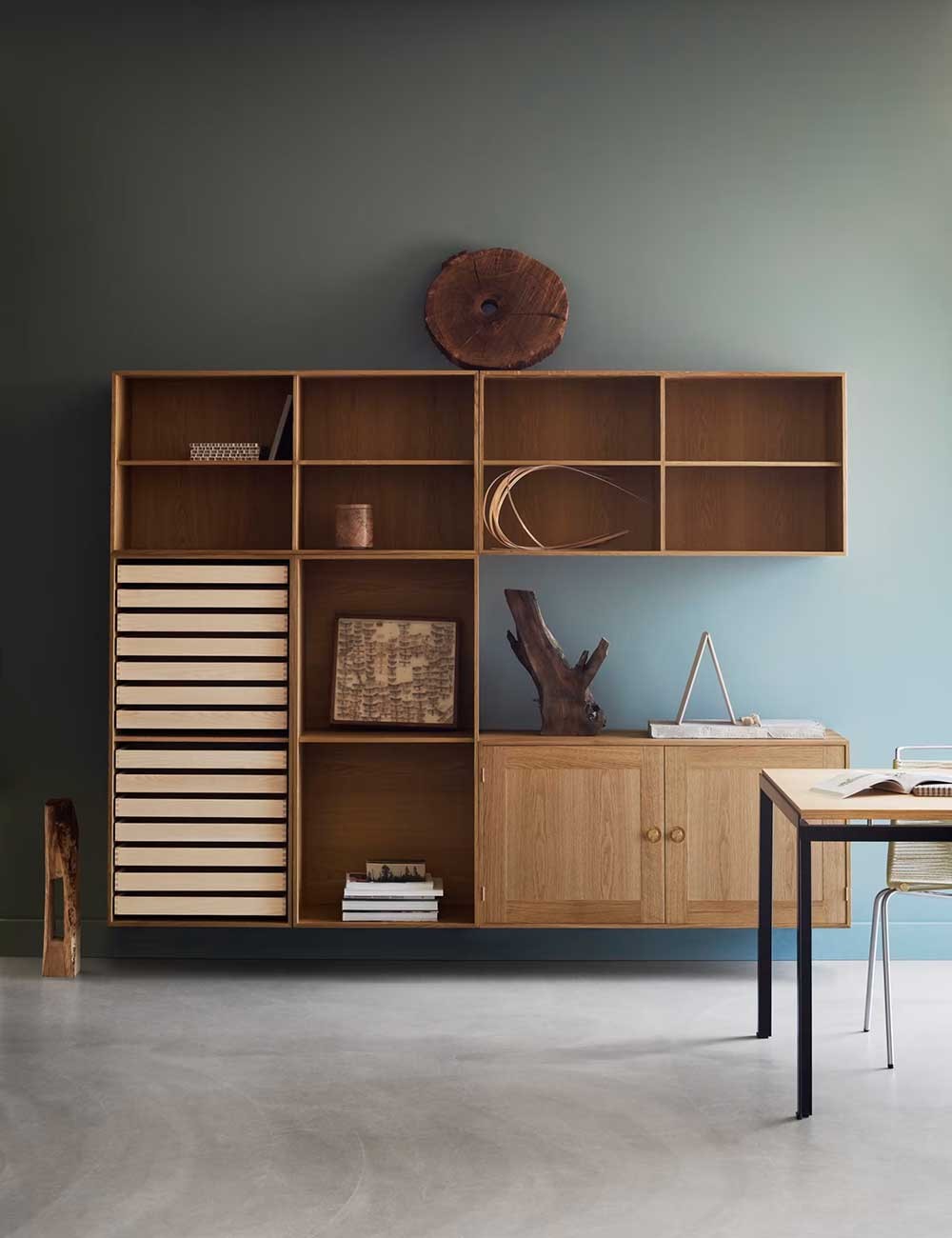 fk63 deep bookcase & drawers