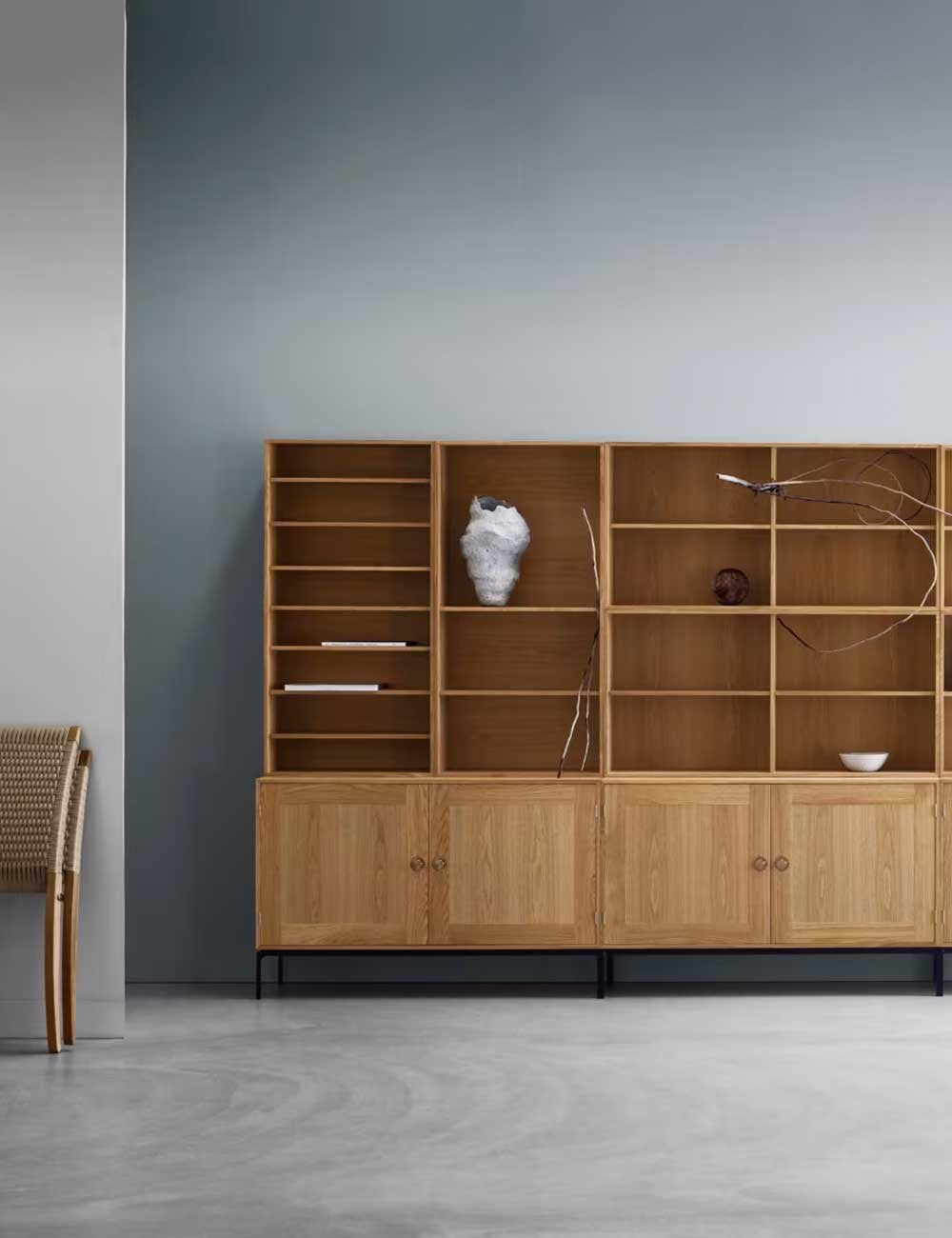 fk63 deep bookcase & drawers