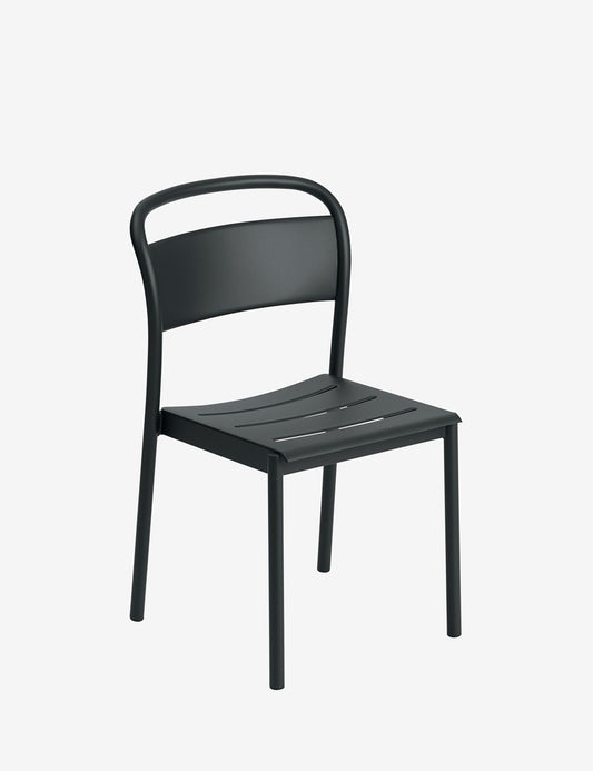 linear steel side chair