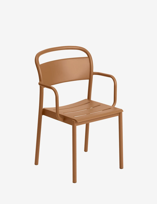 linear steel armchair