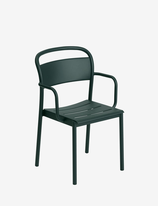 linear steel armchair