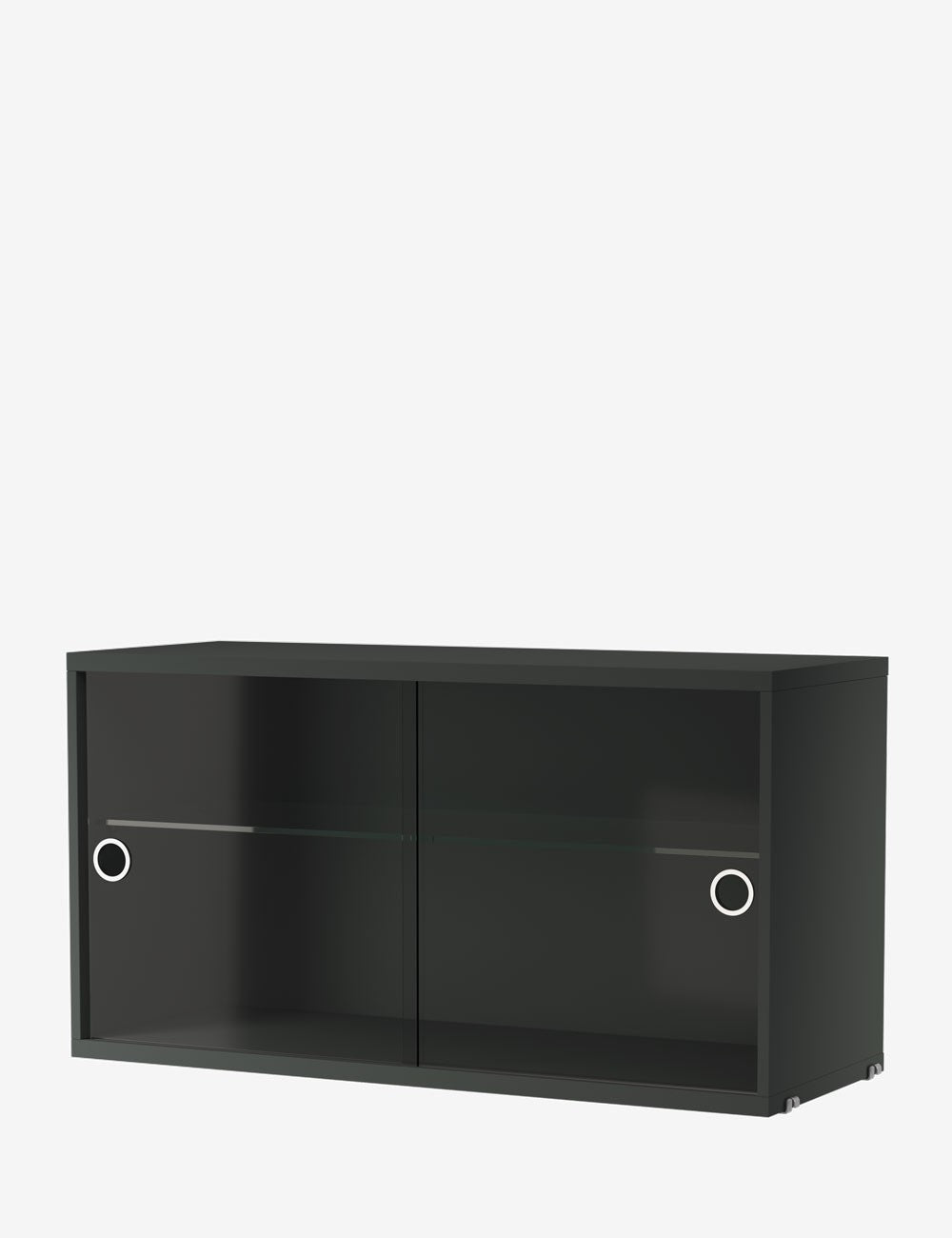 vitrine à portes coulissantes en verre