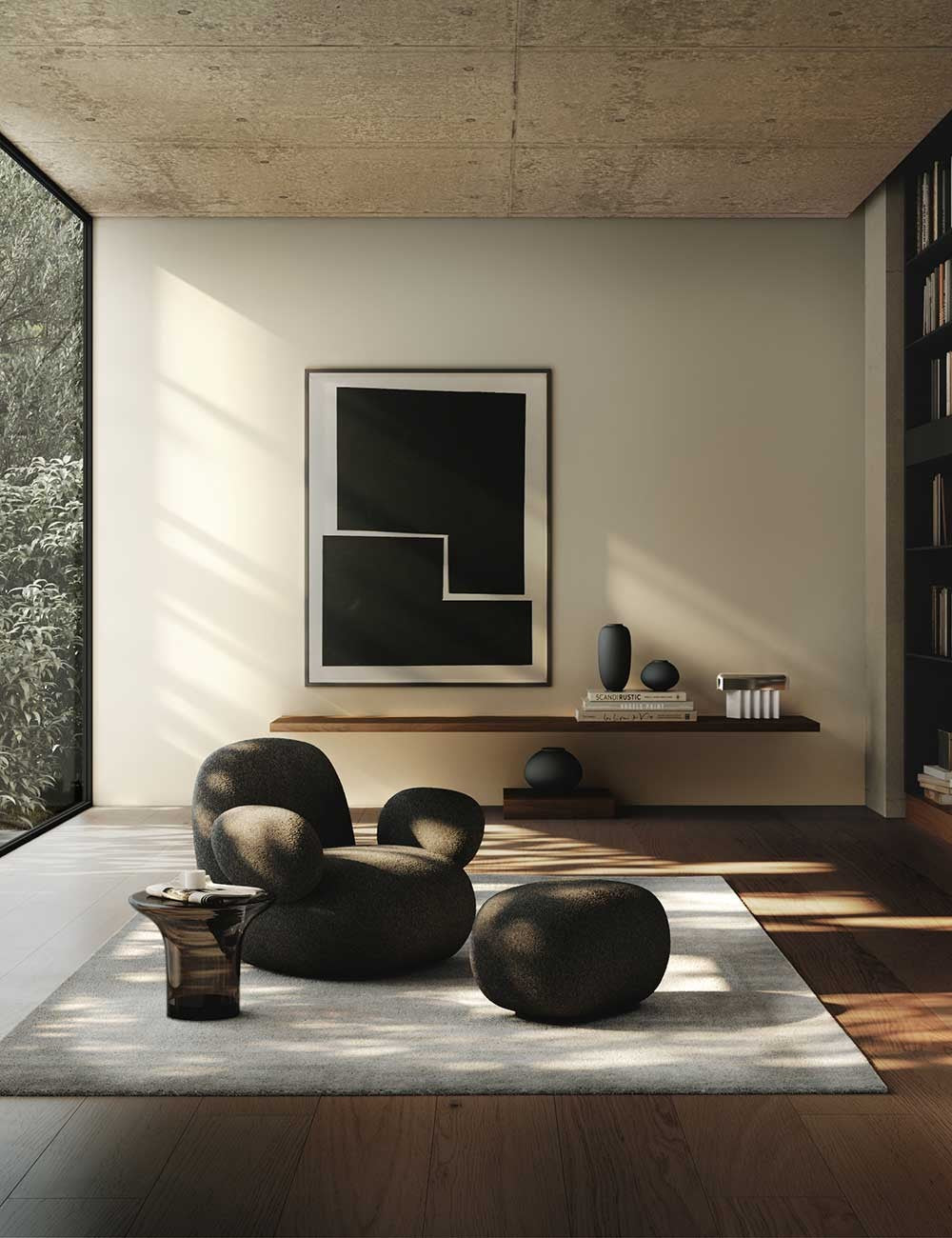 toe flat armchair