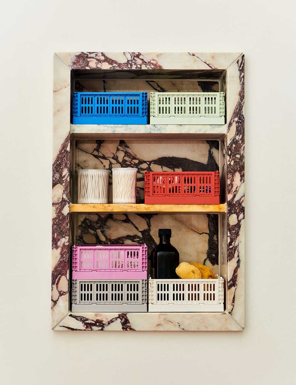 set mini 2 casse colorate per fieno