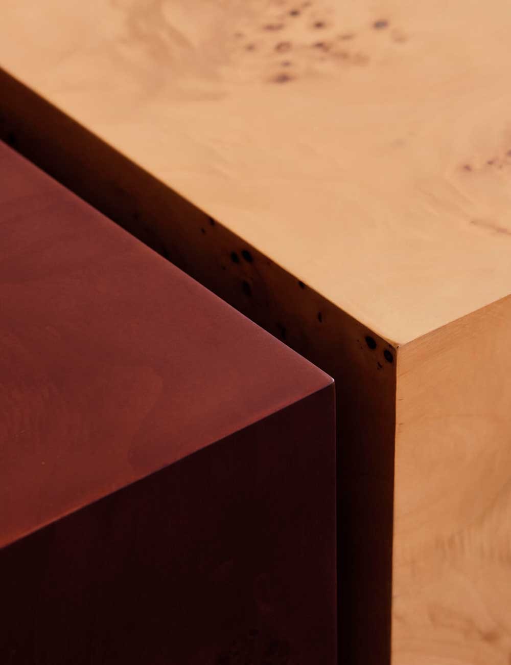 table basse de rangement en ronce